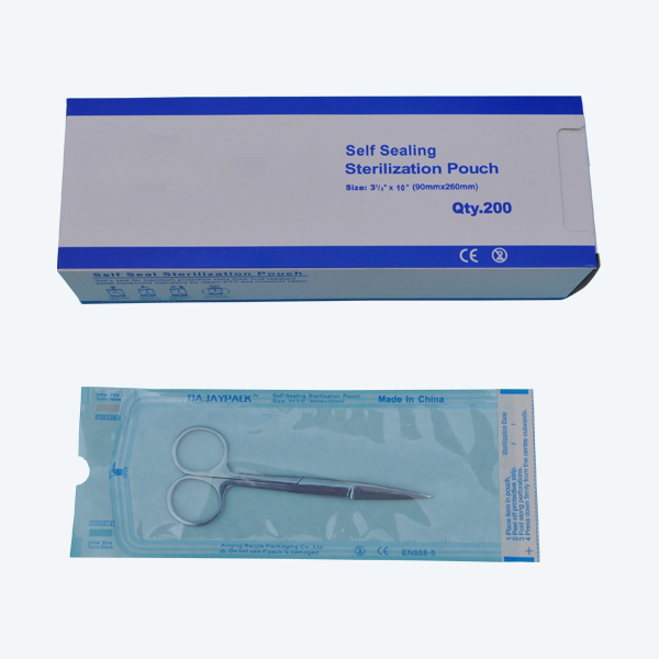 Self-sealing sterilizing bag